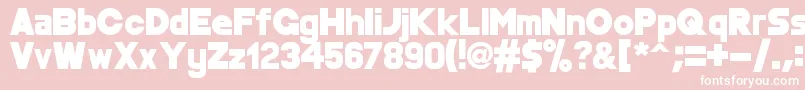 MondoCane Font – White Fonts on Pink Background