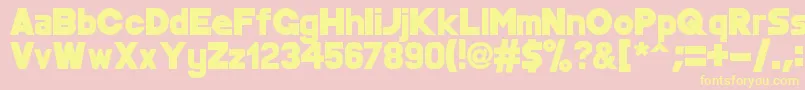 MondoCane Font – Yellow Fonts on Pink Background