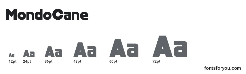 MondoCane Font Sizes
