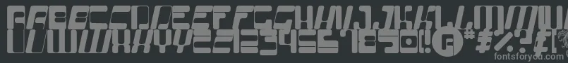 フォントEntraterrestrial – 黒い背景に灰色の文字