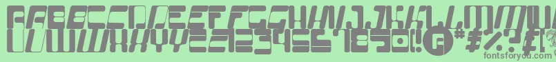 Entraterrestrial-Schriftart – Graue Schriften auf grünem Hintergrund