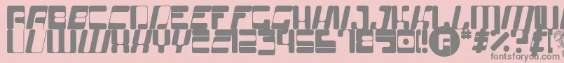 フォントEntraterrestrial – ピンクの背景に灰色の文字