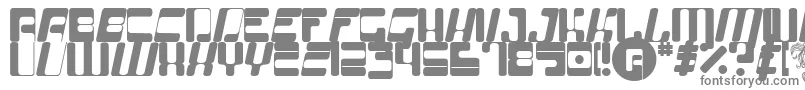 フォントEntraterrestrial – 白い背景に灰色の文字