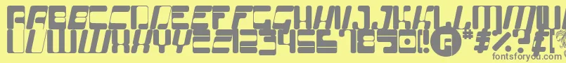 Entraterrestrial Font – Gray Fonts on Yellow Background