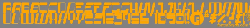 Entraterrestrial Font – Orange Fonts on Gray Background