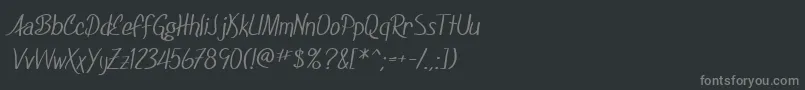 Шрифт SfFoxboroScript – серые шрифты на чёрном фоне
