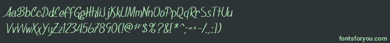 fuente SfFoxboroScript – Fuentes Verdes Sobre Fondo Negro