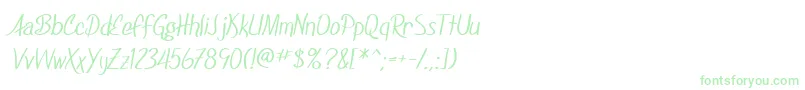 フォントSfFoxboroScript – 緑のフォント