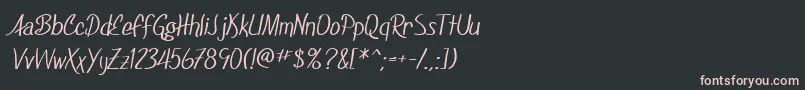 fuente SfFoxboroScript – Fuentes Rosadas Sobre Fondo Negro