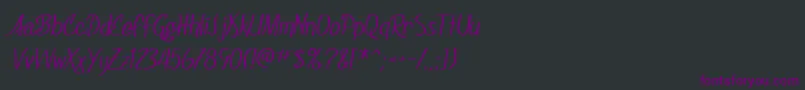 SfFoxboroScript Font – Purple Fonts on Black Background