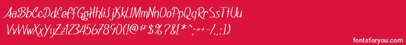 SfFoxboroScript Font – White Fonts on Red Background