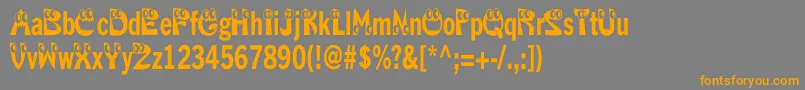 Kahorriblesquish Font – Orange Fonts on Gray Background
