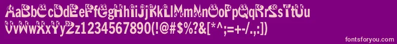 Kahorriblesquish Font – Pink Fonts on Purple Background