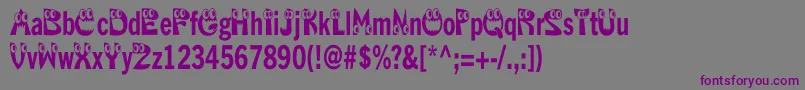 Kahorriblesquish Font – Purple Fonts on Gray Background