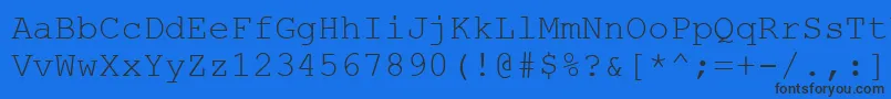 Шрифт Couriernew.Kz – чёрные шрифты на синем фоне