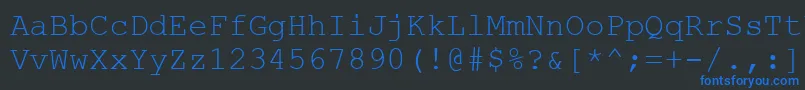 Couriernew.Kz Font – Blue Fonts on Black Background