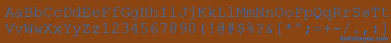 Couriernew.Kz Font – Blue Fonts on Brown Background