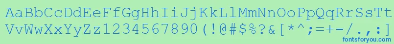 Couriernew.Kz Font – Blue Fonts on Green Background