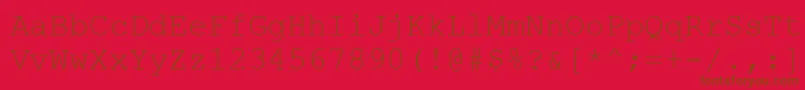Couriernew.Kz Font – Brown Fonts on Red Background