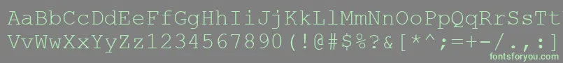 Шрифт Couriernew.Kz – зелёные шрифты на сером фоне