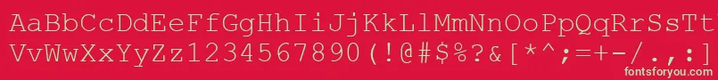 Couriernew.Kz Font – Green Fonts on Red Background