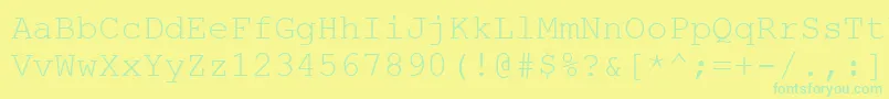 Couriernew.Kz Font – Green Fonts on Yellow Background