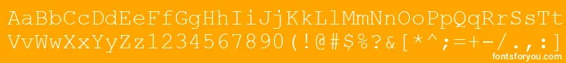 Couriernew.Kz Font – White Fonts on Orange Background