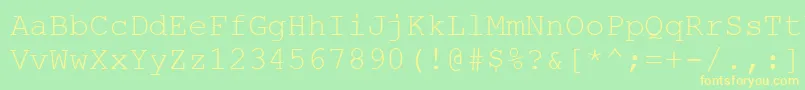 Шрифт Couriernew.Kz – жёлтые шрифты на зелёном фоне