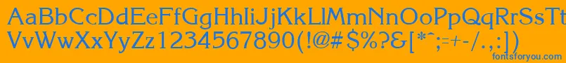 Шрифт KroneRegular – синие шрифты на оранжевом фоне