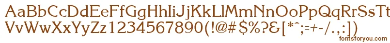 Шрифт KroneRegular – коричневые шрифты на белом фоне