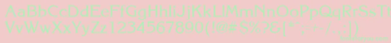 KroneRegular Font – Green Fonts on Pink Background