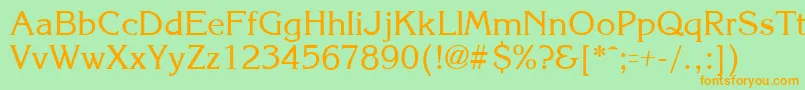 KroneRegular Font – Orange Fonts on Green Background