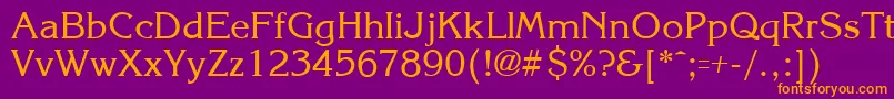 KroneRegular Font – Orange Fonts on Purple Background