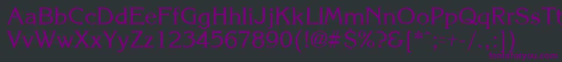 Więcej informacji o czcionce KroneRegular Czcionka KroneRegular – fioletowe czcionki na czarnym tle