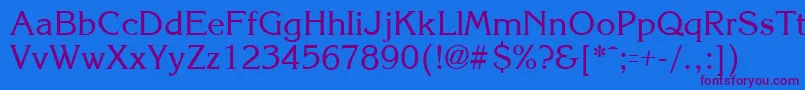 KroneRegular Font – Purple Fonts on Blue Background