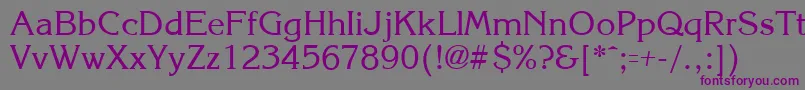 Шрифт KroneRegular – фиолетовые шрифты на сером фоне