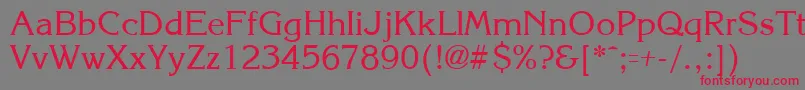 KroneRegular Font – Red Fonts on Gray Background