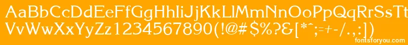 Шрифт KroneRegular – белые шрифты на оранжевом фоне