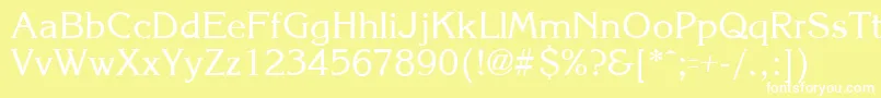 KroneRegular Font – White Fonts on Yellow Background