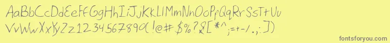 Lehn126 Font – Gray Fonts on Yellow Background