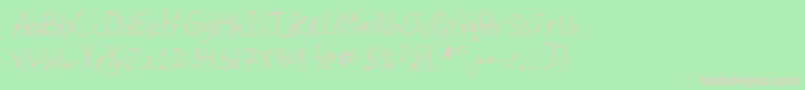 Lehn126 Font – Pink Fonts on Green Background