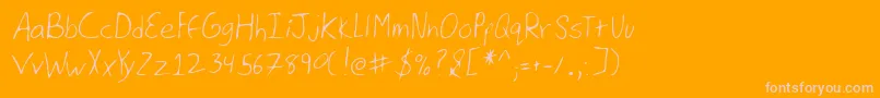 Lehn126 Font – Pink Fonts on Orange Background