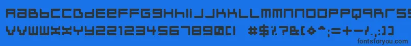 フォントNeustyleBold – 黒い文字の青い背景