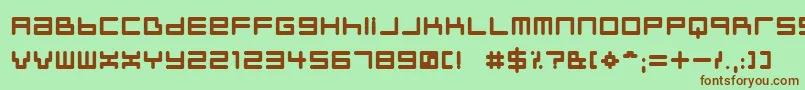 NeustyleBold Font – Brown Fonts on Green Background