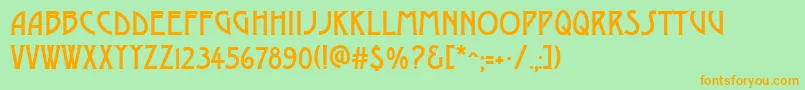 Mkmyth Font – Orange Fonts on Green Background