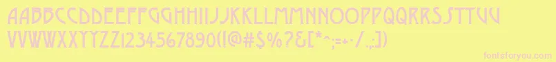 Mkmyth Font – Pink Fonts on Yellow Background