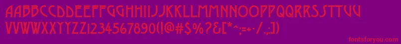 Mkmyth Font – Red Fonts on Purple Background