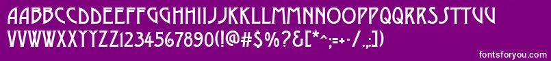 Mkmyth Font – White Fonts on Purple Background