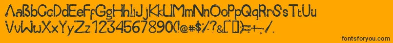 Police SerunaitypeRegular – polices noires sur fond orange