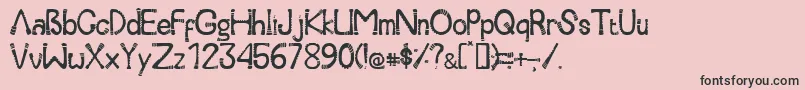 SerunaitypeRegular Font – Black Fonts on Pink Background